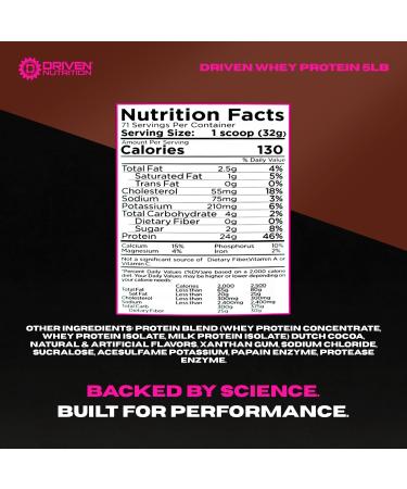 Driven WHEY- Grass Fed Whey Protein Powder: Delicious Clean Protein Shake- Improve Muscle Recovery with 23 Grams of Protein with Added BCAA and Digestive Enzymes (5lb Chocolate Milkshake) Chocolate Milkshake 5 Pound (Pack  - Buy Online on GoSupps.com