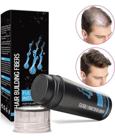 Professional Quality Black Hair Building Fibers Powder for Thinning Hair - Medium Brown - Hair Loss Concealer for Men and Women - Buy Online on GoSupps.com