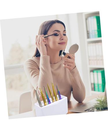 Beaupretty 6 Tweezers Display Stand Show Rack with Cover Blue Hair Accessories Wedding Travel Accesories Irish Accessories for Women Tweezers Rack Storage Rack Eyelash White Plastic 15x6.2cm White - Buy Online on GoSupps.com