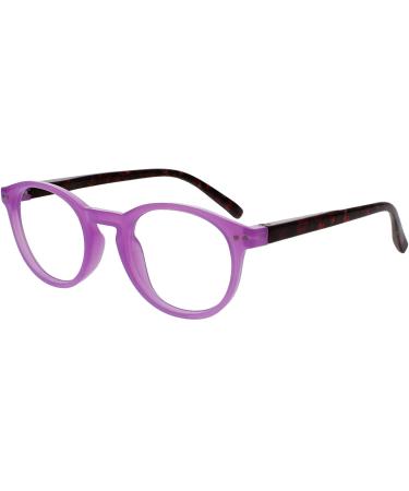 Opulize Zen Round Frame Reading Glasses | Shiny Pink | Spring Hinges | Scratch Resistant | Unisex | +2.00 Magnification - Buy Online on GoSupps.com