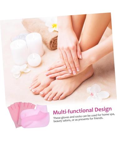 MAGICLULU 1 Set Moisturizing Gloves Gel Gloves Mitts Lotion Gloves Moisturizing Socks Moisturizing Gel Socks Spa Glove Hand Gloves Moisturizing Overnight Hand Repair Gloves Gel Mitten - Buy Online on GoSupps.com