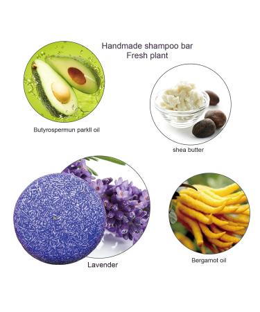 Handmade Solid Shampoo Soap Bar for All Hair Types - Lavender | Eco-Friendly & Nourishing - Buy Online on GoSupps.com