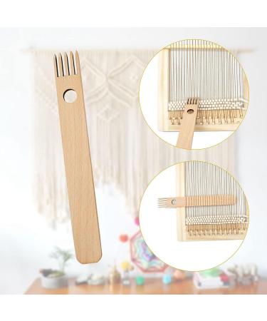 12 Pcs Wood Hand Loom Stick Set for DIY Knitting Crafts - Weaving Crochet Needle, Wooden Shuttle, Comb, Fork, Eye Needle - Tapestry Loom Tool - Buy Online on GoSupps.com