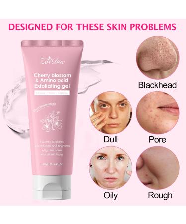 Zaidoc Japanese Cherry Blossom Body Scrub with Hyaluronic Acid and Panthenol Exfoliates and Hydrates for Smooth Glowing Skin 4 oz - Buy Online on GoSupps.com