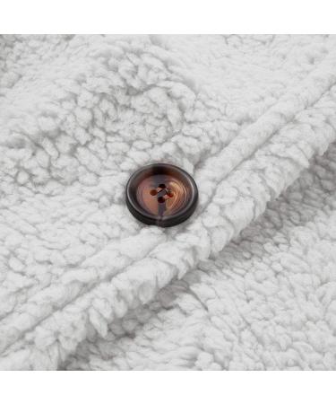 Shop Hanxiulin Women's Oversized Fleece Hoodie Jacket - Warm Lightweight Quilted Winter Coat - 5XL White for Outdoor Comfort - Buy Online on GoSupps.com