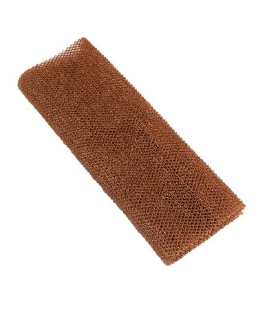 African Scrubbing Net Long Net Bathing Sponge Lightweight Nylon Body Scrubber Back Scrub Tools Skin Smoother for Daily Use Coffee