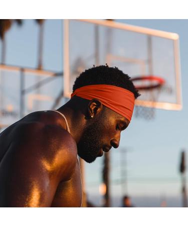 Suddora Solid Orange Wide Headband - Ideal for Workout, Football, Soccer and Yoga - Buy Online on GoSupps.com