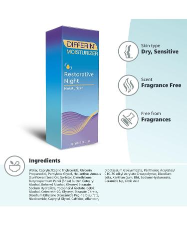 Restorative Night Moisturizer with Hyaluronic Acid for Acne Prone Skin | 2.5 oz - Buy Online on GoSupps.com