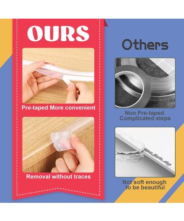 Baby Proofing  100% Silicone Edge Protector Strip  Soft Corner Protectors for Kids  6.6ft Pre-Tape Adhesive Corner Protectors for Furniture Against Sharp Corners for Cabinets  Tables  Drawers 0.6x0.6in width (6.6ft length) - Buy Online on GoSupps.com