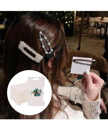 150 Pcs Hair Clip Display Cards with Self-Seal Bags | White Cardboard Jewelry Holder for Hair Barrettes - Perfect for Selling & Organizing - Buy Online on GoSupps.com