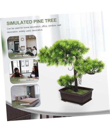 TOPBATHY Welcome Song Japanese Pine Bonsai Home Desk Fake Pine Fake Bonsai Fake Tree Pot Ornaments Guest-greeting Pine Bonsai Decor Plant Office Fake Pine Plastic Desktop Potted Tree As Shown 2 33X26CM - Buy Online on GoSupps.com
