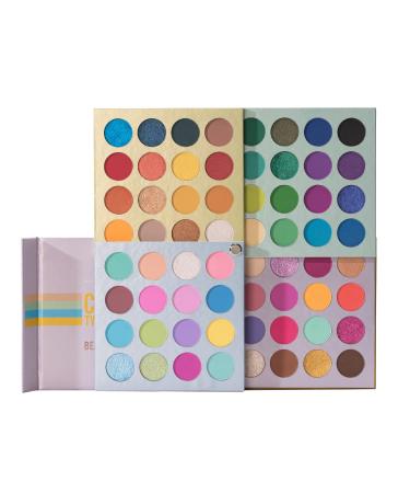 BestLand 4-in-1 Color Board Eyeshadow Palette - Glitter, Metallic, Matte, Shimmer | Highly Pigmented and Easy to Blend | Natural Ultra Eye Shadow Powder (Color Twist) - Buy Online on GoSupps.com