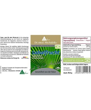 High-Quality Sabal Extract (Serenoa Repens) - Pure Saw Palm Fruit | Biotikon - International Shipping Available - Buy Online on GoSupps.com
