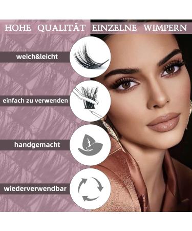 Individual Eyelash Clusters - C Curl 8mm | 72 Sticks | DIY Extensions | Honey 01-C-8mm - Perfect for Makeup & Beauty - Buy Online on GoSupps.com