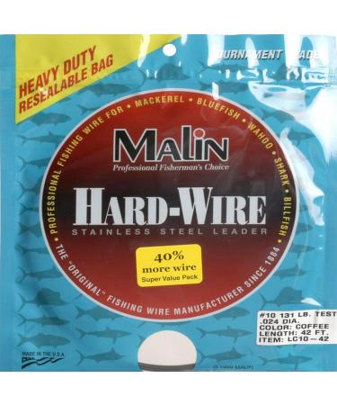 Malin LC10-42 Standard Ss Hard-Wire .024 Dia, 131Lb Test, 42Ft