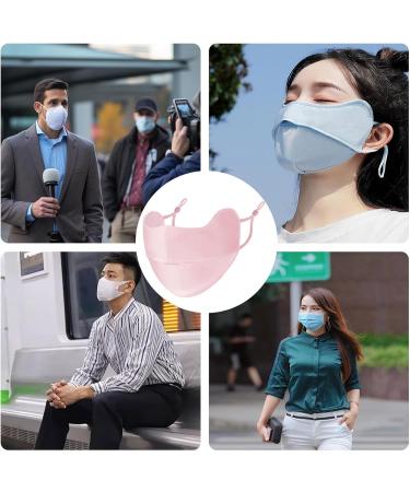 UV Face Masque - Breathable UV Protection Ice Silk Face Shield - Reusable 3D Sun Shield Face for Women Face for Fishing Hiking Cycling Eye Protection pink - Buy Online on GoSupps.com