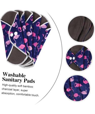 Hemoton Reusable Bamboo Menstrual Pads Set - Washable Nursing Mat & Cloth Pads - Charcoal Purple - Eco-Friendly & Absorbent - Buy Online on GoSupps.com