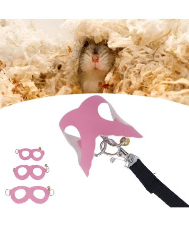 Shop Tocked Vest & Leash Set - Premium Artificial Leather for Guinea Pigs Hamsters Ferrets & Chinchillas - 3 Sizes Nylon Line & Bell - Pink | International Shipping Available - Buy Online on GoSupps.com