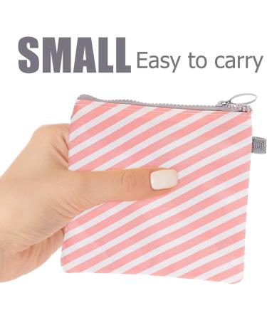 Menstrual Pad Storage Bag 4 Pcs - Zippered Portable Pouch for Tampons & Napkins - Coin Purse Wallet for Women & Girls (Cactus Flamingo Flower Stripe) - Buy Online on GoSupps.com