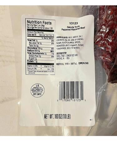 Dakota Trails Peppered Kippered Beef Jerky 10lb Bulk Bag - Buy Online on GoSupps.com
