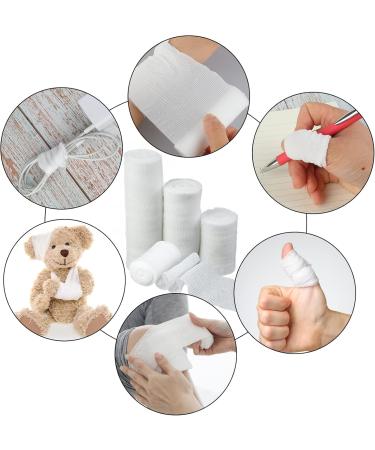 24 Rolls White Halloween Gauze Stretch Bandage - 5 Yards Mummy Wrap for Cosplay Costume Accessories & Zombie Props - Buy Online on GoSupps.com