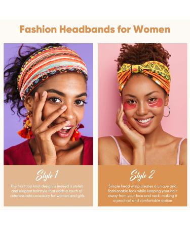 Yeshan African Headbands for Women - Wide Boho Headwraps Pack of 8 - Non Slip Turban for Hair - Perfect for Sports, Yoga, and Workouts - Buy Online on GoSupps.com