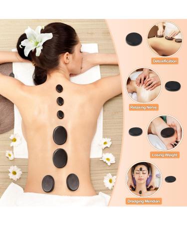 Hot Stone Massage Set - 10 Basalt Stones with Bamboo Box & Heating Device for Spa Relaxation Therapy - Buy Online on GoSupps.com
