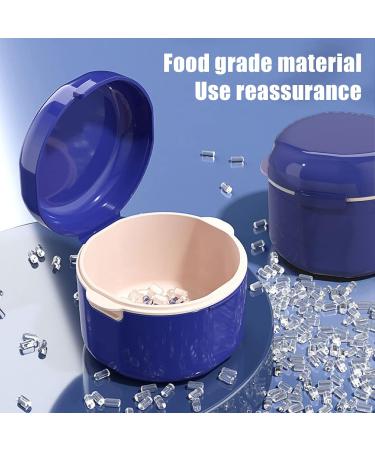 Blue Denture Container for Safe Prosthesis Storage | Dissose Dinner Box for Tooth Care - Buy Online on GoSupps.com
