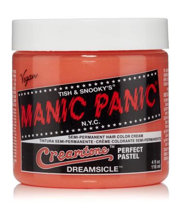 Manic Panic Dreamsicle Pastel Classic Creme Vegan Cruethy Free Orange Semi Permanent Hair Dye 118ml Dreamsicle Pastel 118 ml (1 Pack)