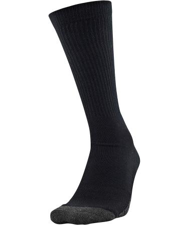 Under Armour Adult Performance Tech Crew Socks - 6 Pack Black, Large Size - Buy Online on GoSupps.com