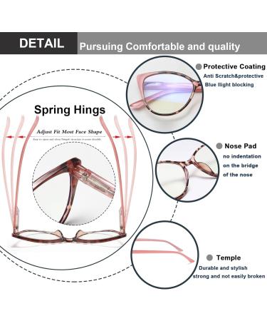 Shop EYEURL 5 Pack Cat Eye Reading Glasses for Women - Stylish Blue Light Blocking Anti-Glare Readers with Spring Hinge | Perfect for Computer Use - Buy Online on GoSupps.com