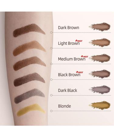 Eyebrow Stamp Stencil Kit - Beginner-Friendly 1 Step Brow Stencil & Stamp Set | Long-Lasting, Smudge-Proof & Waterproof | 24 Reusable Shapes | Dark Black - Buy Online on GoSupps.com