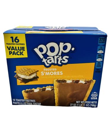 Kellogg's Pop-Tarts Frosted S'mores 16ct Box - 29.3oz | Delicious Breakfast Treat - Buy Online on GoSupps.com