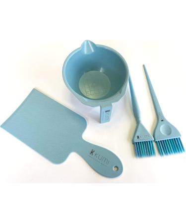 Kumi Professional Wheat Eco-Friendly Blue 4 Piece Tint/hair dye Set - This hair dye bowl and brush kit is ideal for professional or home use. Ideal home hair dye kit. - Buy Online on GoSupps.com