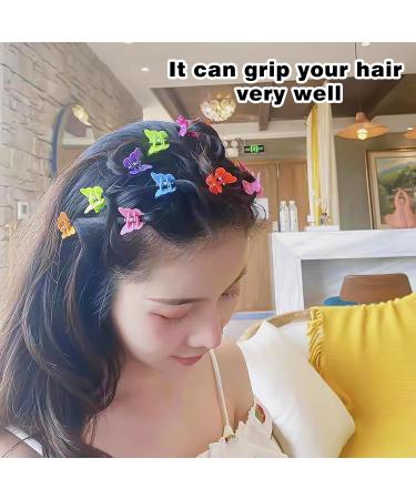 CLDURHGE 100 Pieces Colorful Flower Hair Clips Mini Plastic Hair Clips Small Hair Clips Girls Colorful Hair Clips for Baby Girls Girls Women Random Colour - Buy Online on GoSupps.com
