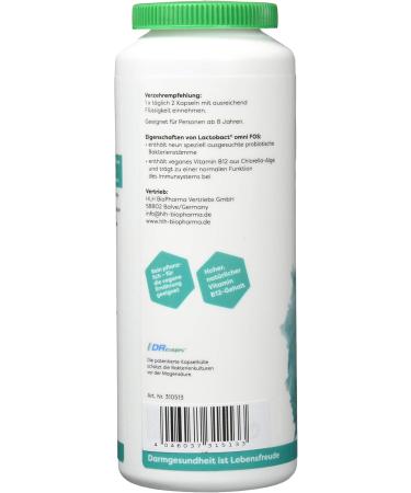 Lactobact Omni Fos - 300 Capsules | Vitamin B & Chlorella Algae Synbiotic | International Shipping Available - Buy Online on GoSupps.com