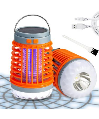 GGBDNP Mosquito Zapper Electrizap Gets Rid of Mosquitoes Zaptek Solar Buzz Blast Pro Buzz Blast Pro Mosquito Zapper for Outdoor Indoor and Camping Blue Orange (BBP7)
