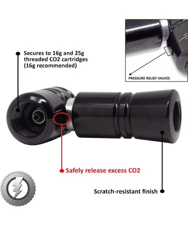 JACO Lightning CO2 Inflator for Bike Tires | Presta + Schrader-Compatible - Buy Online on GoSupps.com