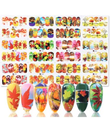 dijiusidy Nails Stickers Fashion Maple Leaf Pumpkin Decals Manicure Tools Sliders Decor Adhesive Fruit Elements Decorations 1212 A1201 A1201 1212 - Buy Online on GoSupps.com
