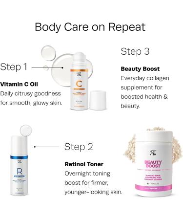 Hot Vita Hair Skin and Nails Vitamins Biotin Collagen & Vitamin C Supplement for Immune Support Nail Strength Hair Growth & Skin Glow Vegan Formula for Women Supports a Radiant Complexion 1 Count (Pack of 60) - Buy Online on GoSupps.com