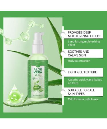 Aloe Vera Gel Aloe Vera Gel 100% Pure For Face and Body Natural Soothing Nourishing Moisturizer For Dry and Sensitive Skin After Sun and After Shave Care (1) - Buy Online on GoSupps.com