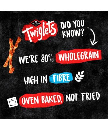 Jacob's Twiglets 6x23g | Oven Baked Not Fried | 80% Wholegrain | High in Fibre | No Artificial Colours or Flavours - Buy Online on GoSupps.com
