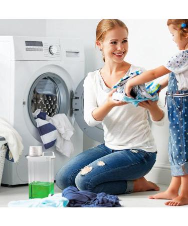 Fovolat Laundry Detergent Dispenser | Liquid Laundry Containers Moisture Resistant Clear Laundry Detergent Dispenser with Measuring Cup for Detergent Softener Scent Booster Scent Booster Beads - Buy Online on GoSupps.com