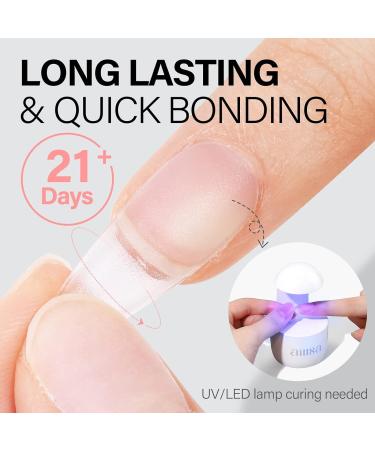 AILLSA 4 in 1 Gel Nail Glue 15ml - Super Strong Formula for Acrylic Nails - Long Lasting Brush On Glue for Rhinestone, Pearl, Foil - Curing Required - Buy Online on GoSupps.com