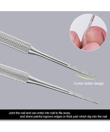 2PCS Stainless Steel Ingrown Toenail File and Lifter Set with Storage Case - Professional Grade Nail Cleaner Tool - Buy Online on GoSupps.com