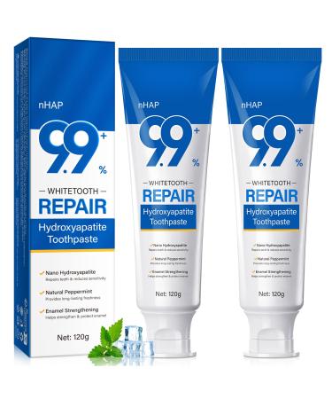 Hydroxyapatite Toothpaste for Enamel Protection Fluoride-Free Formula with Gentle Peppermint Daily Protection for Sensitive Teeth Improve Oral Health Long-Lasting Fresh Breath