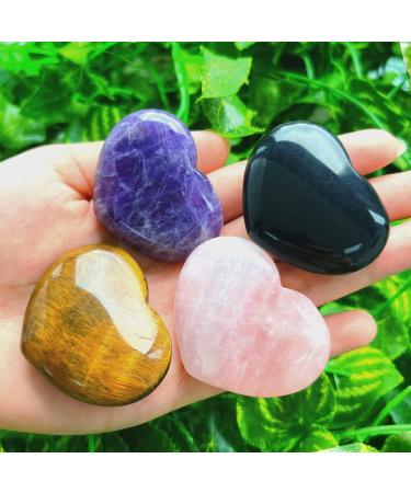 Xianvxi Black Obsidian Heart Palm Stone - Healing Reiki Crystal for Fear Alleviation | Perfect Valentine's Day Gift - Buy Online on GoSupps.com