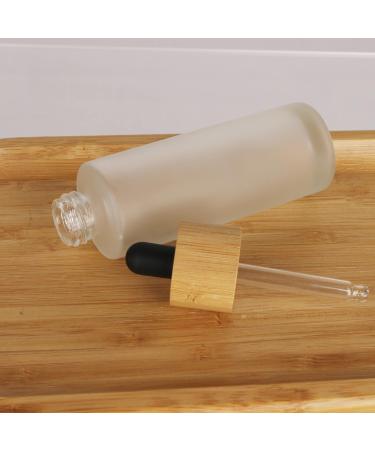 Cosidea 6 Pack 60ml Milk Glass Bottles with Bamboo Drip Lid - Ideal for Serums Essential Oils DIY Cosmetics & Travel - Pipette Included - Buy Online on GoSupps.com
