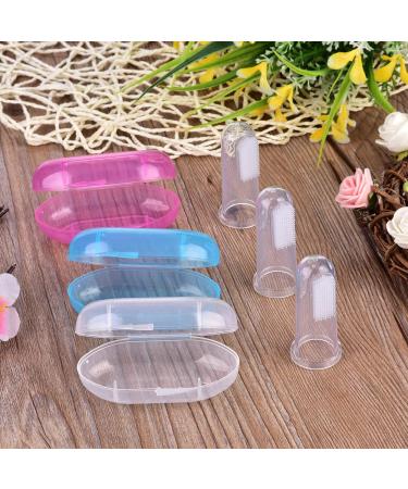 Baby Finger Toothbrush & Tongue Brush - Silicone Baby Toothbrush Set with Case for Oral Care - Buy Online on GoSupps.com