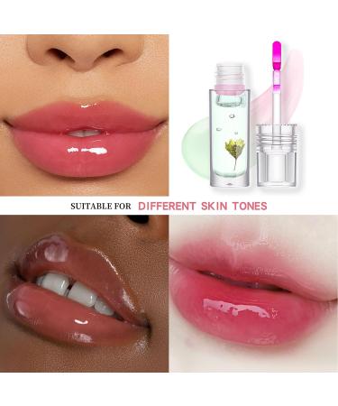 Flower Lip Oil - Hydrating & Plumping Transparent Gloss | Non-Sticky Long-Lasting Moisturizer for Smooth Lips - Buy Online on GoSupps.com